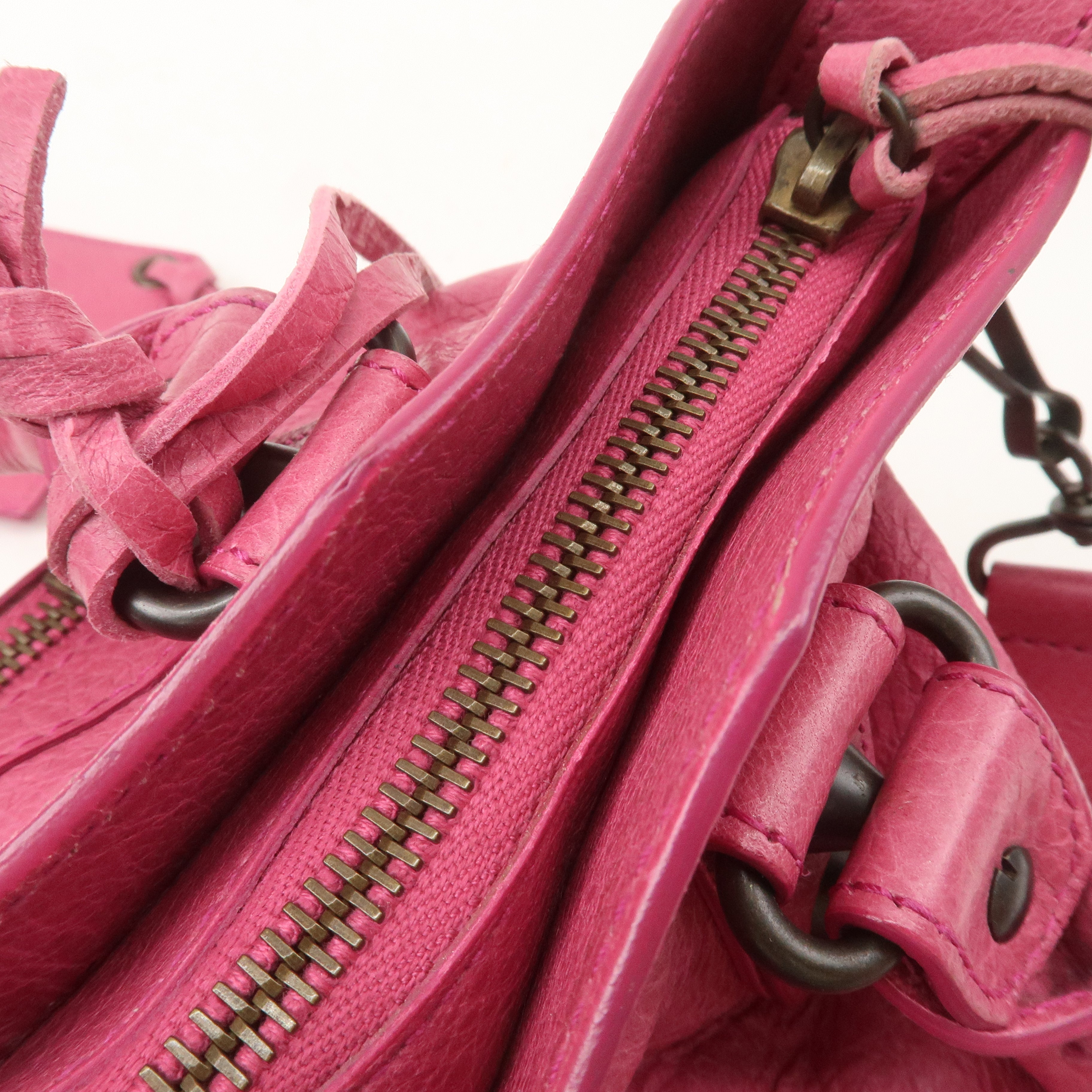 BALENCIAGA The First Leather 2Way Bag Hand Bag Pink 103208