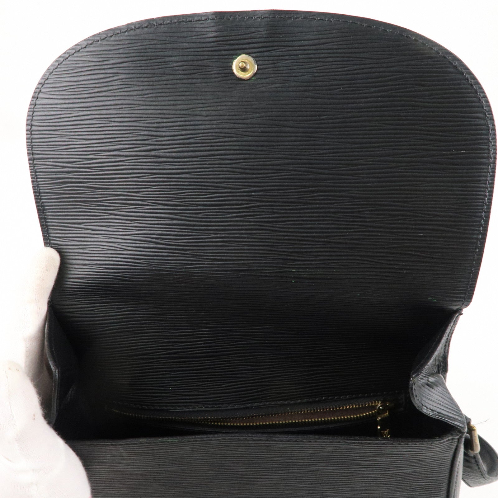 Louis Vuitton Epi Saint Cloud Shoulder Bag Noir Black M52192