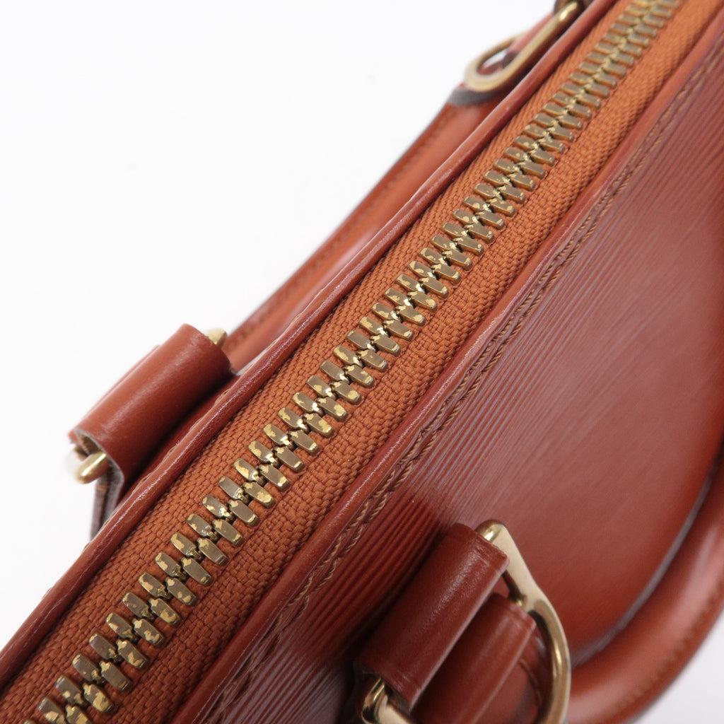 Louis Vuitton Epi Alma 2Way Bag Hand Bag Kenya Brown M52143
