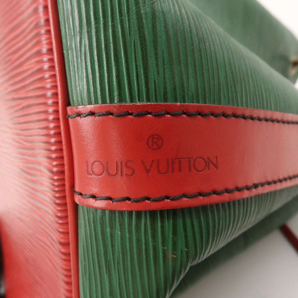 Louis Vuitton Epi Petit Noe Shoulder Bag Green Red M44147