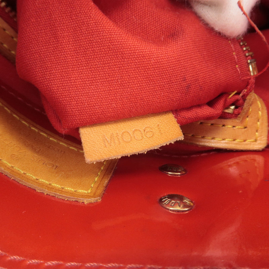Louis Vuitton Monogram Vernis Lead PM Hand Bag Rouge M91088