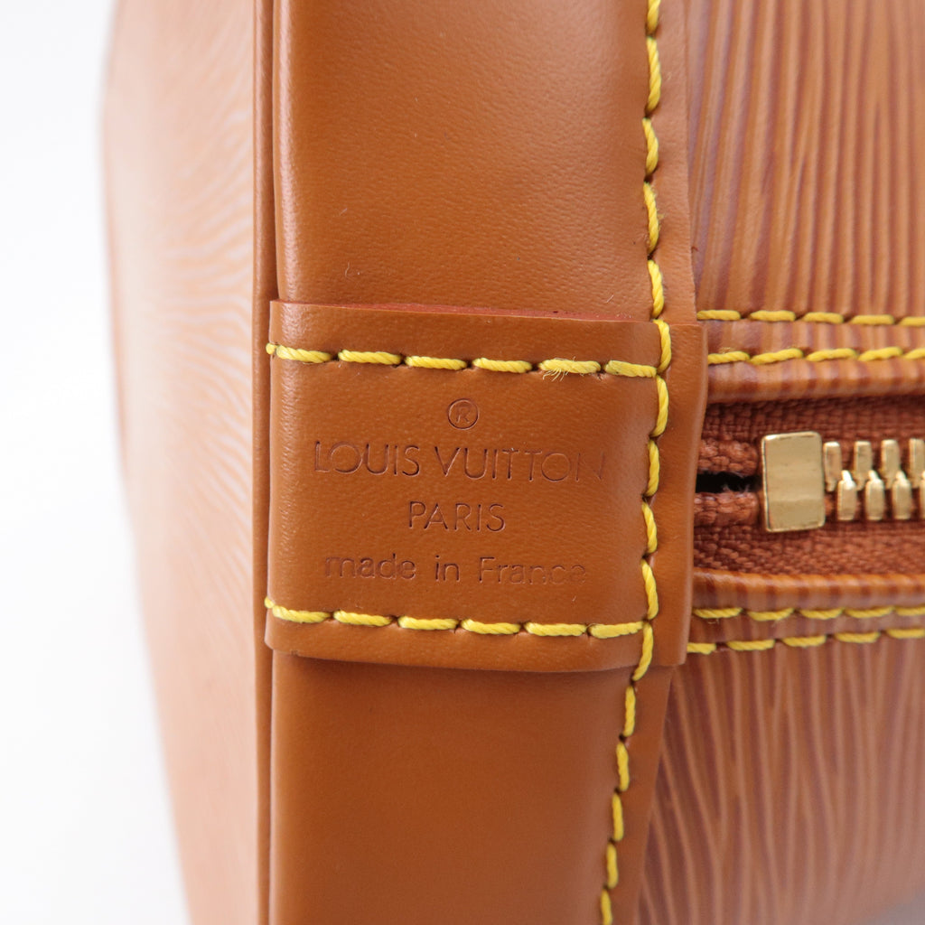 Louis Vuitton Epi Alma Leather Hand Bag Zipangu Gold M52148
