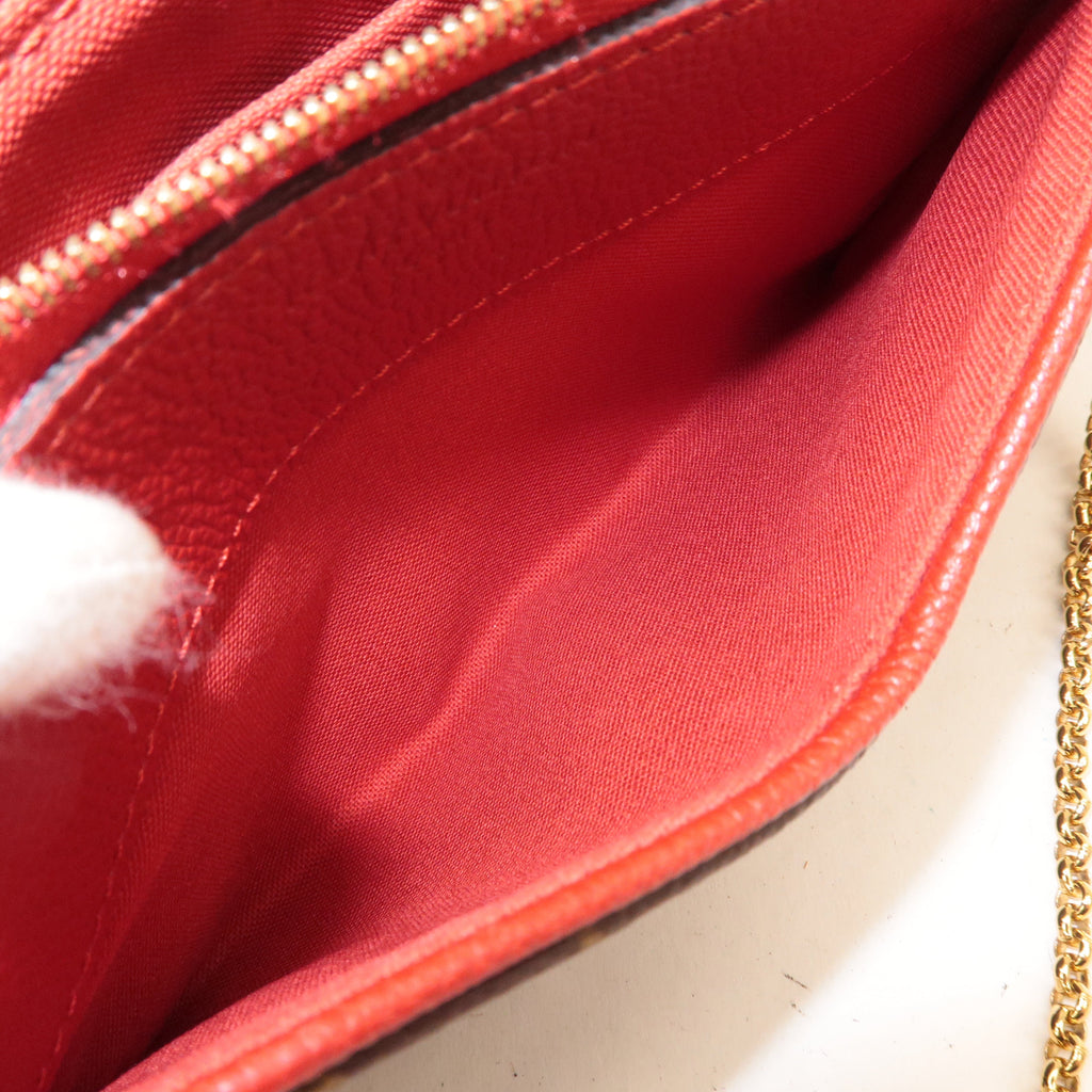 Louis Vuitton Monogram Pallas Clutch 2Way Bag Cerise M41638