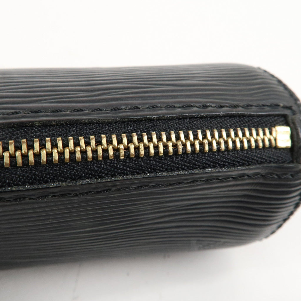 Louis Vuitton Epi Set of 2 Pouch For Soufflot Hand Bag Black Red