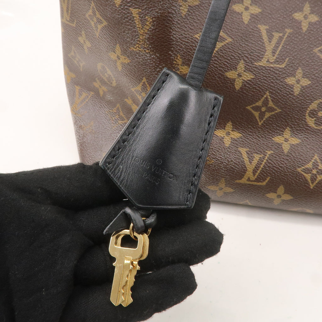 Louis Vuitton Monogram Flower Hobo Shoulder Bag Brown M43545