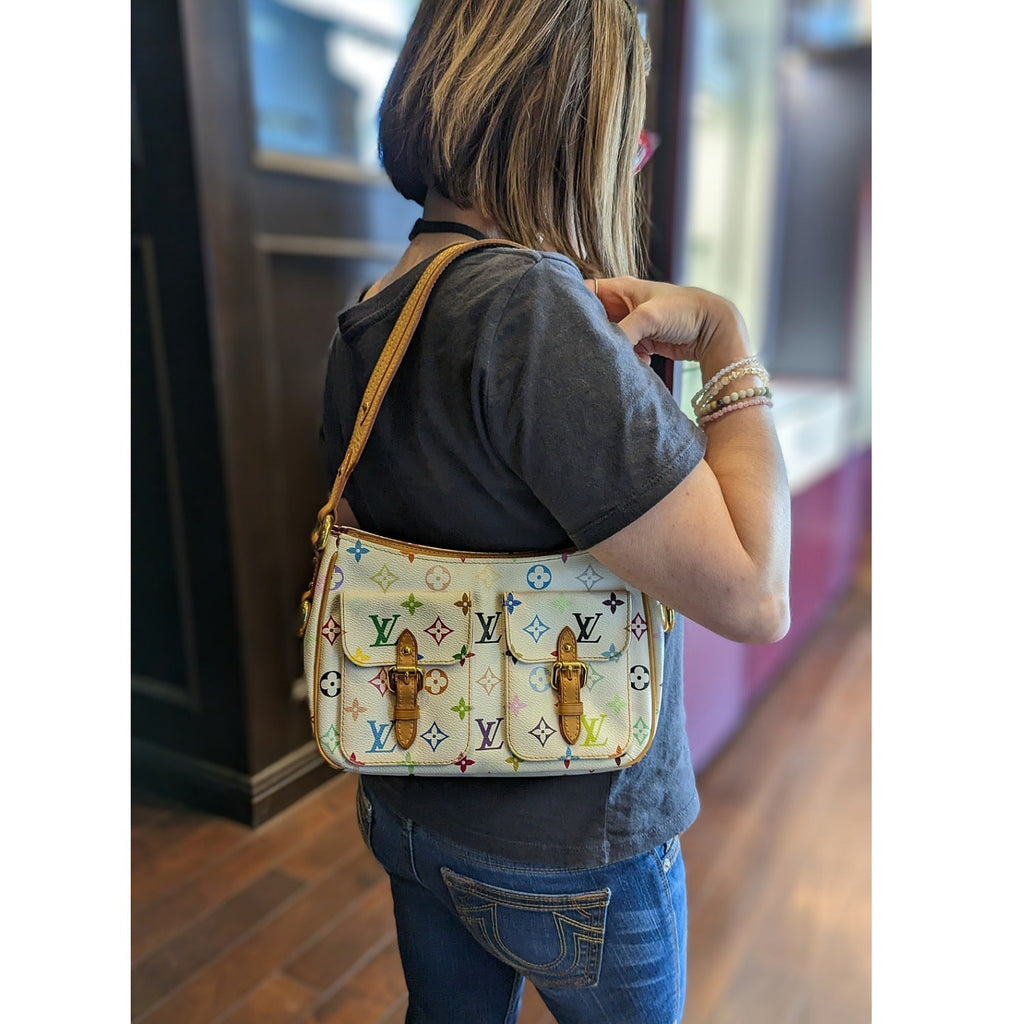 Louis Vuitton Monogram Multicolor Lodge PM White