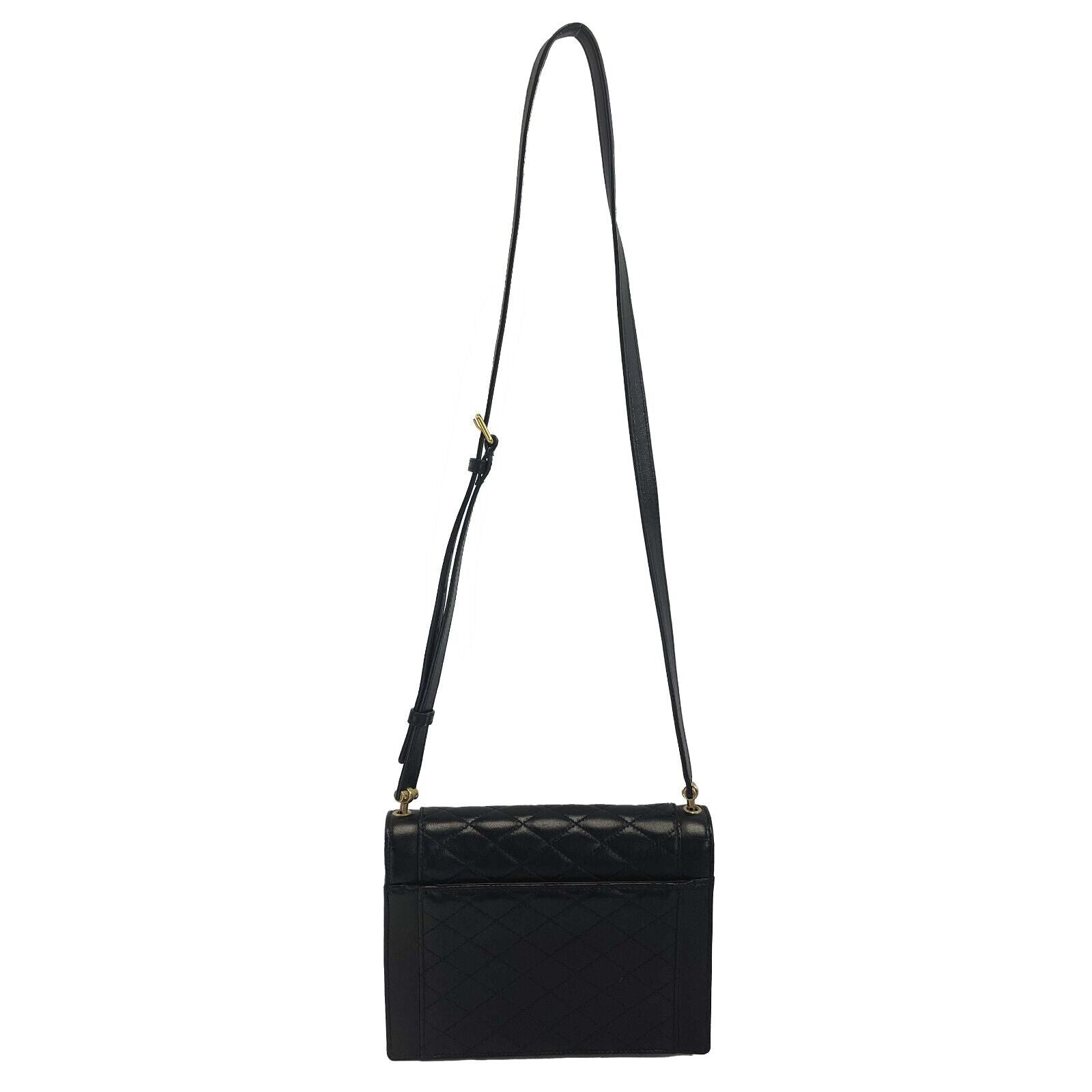 SAINT LAURENT - Gaby Mini Satchel in Black Quilted Lambskin Leather - Crossbody