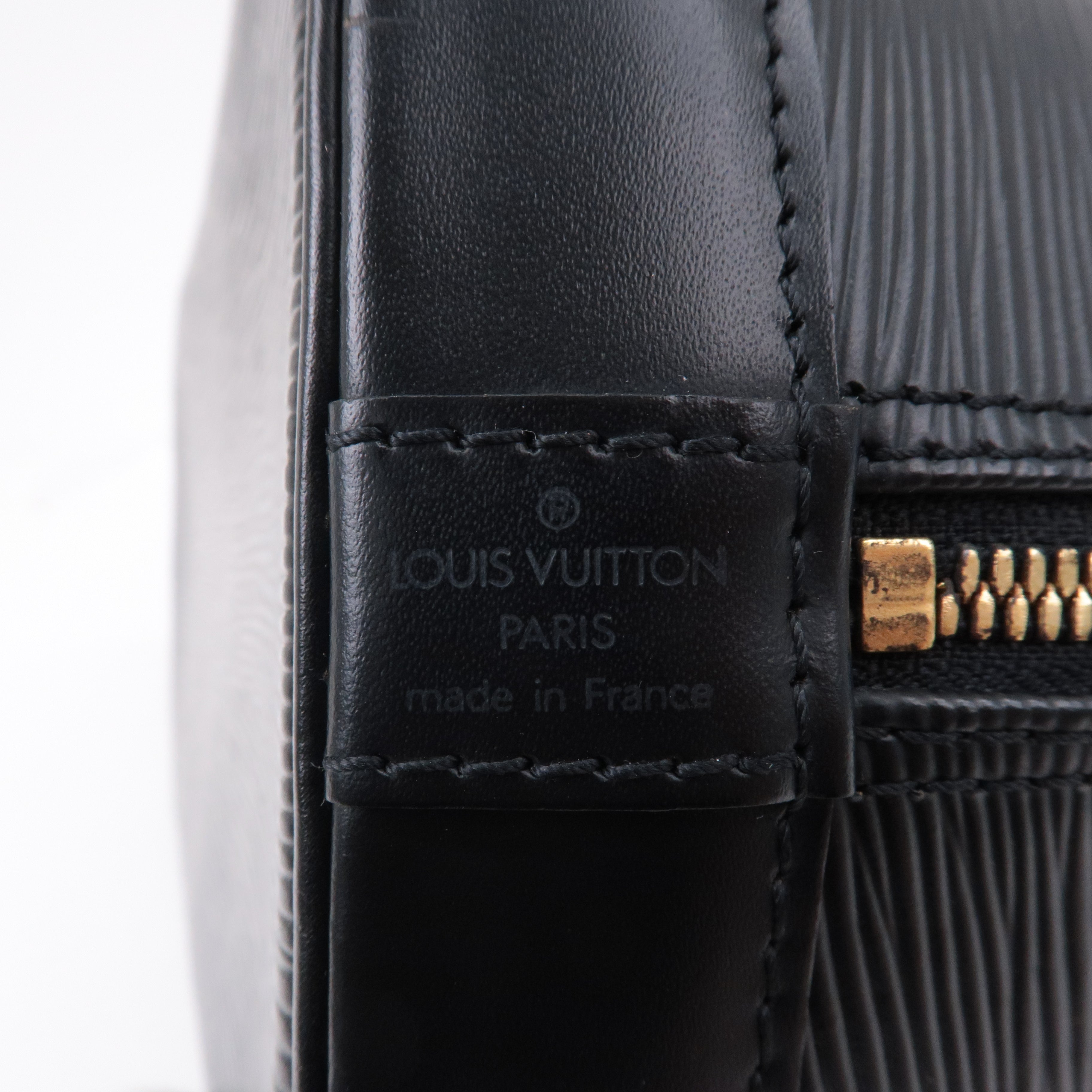 Louis Vuitton Epi Alma Hand Bag Noir Black M52142
