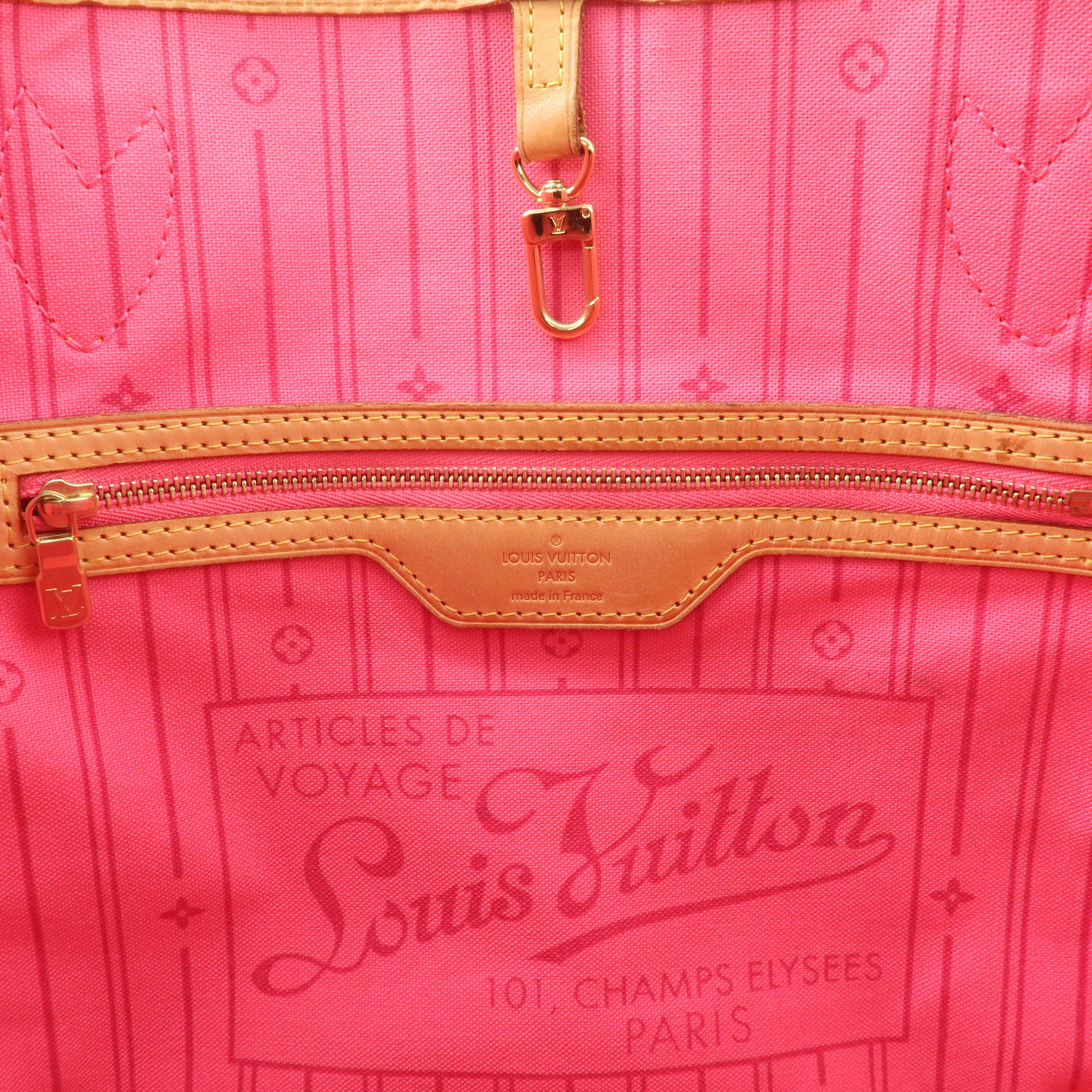 Louis Vuitton Monogram Rose Neverfull MM Tote Bag M48613