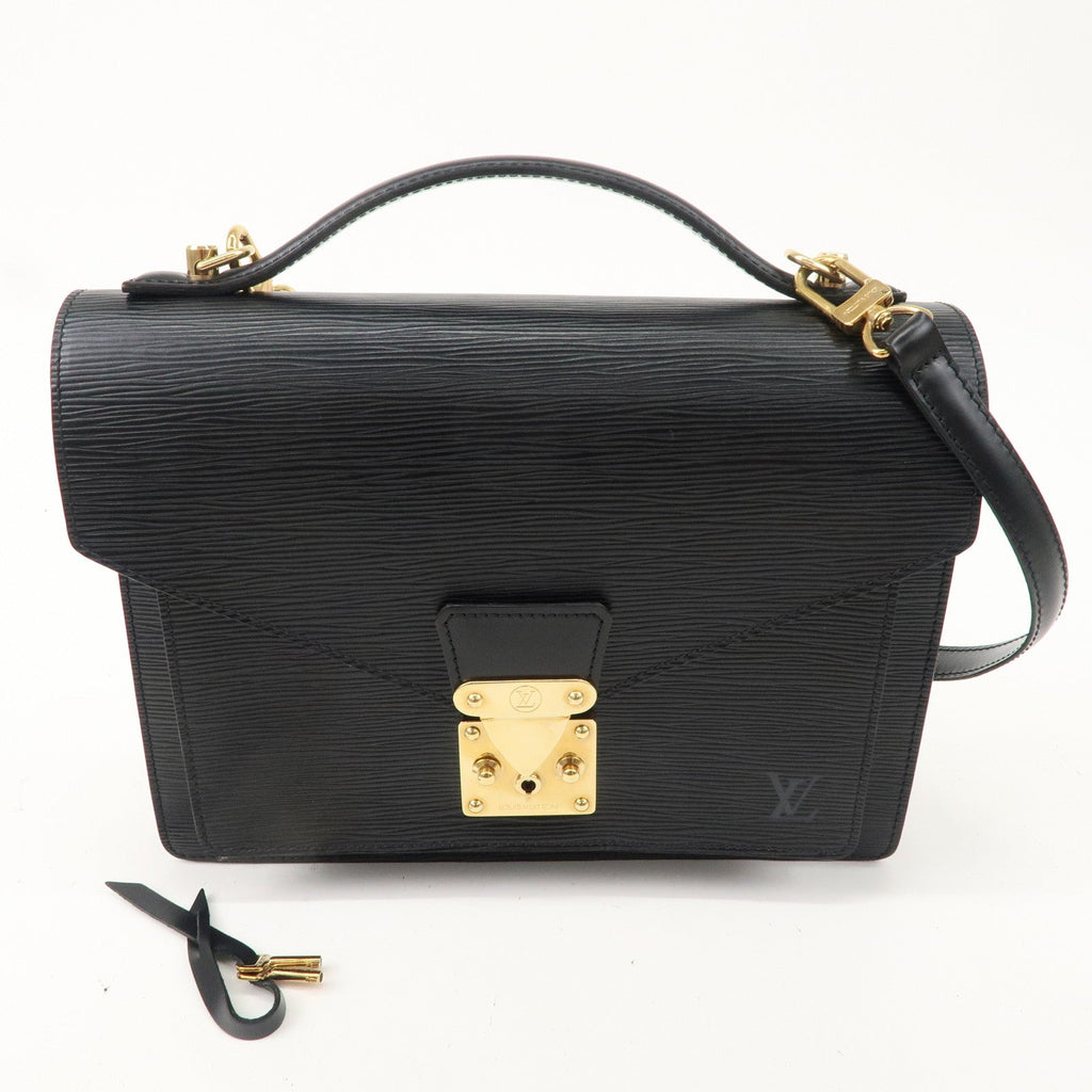 Louis Vuitton Epi Monceau Hand Bag Black Noir M52792