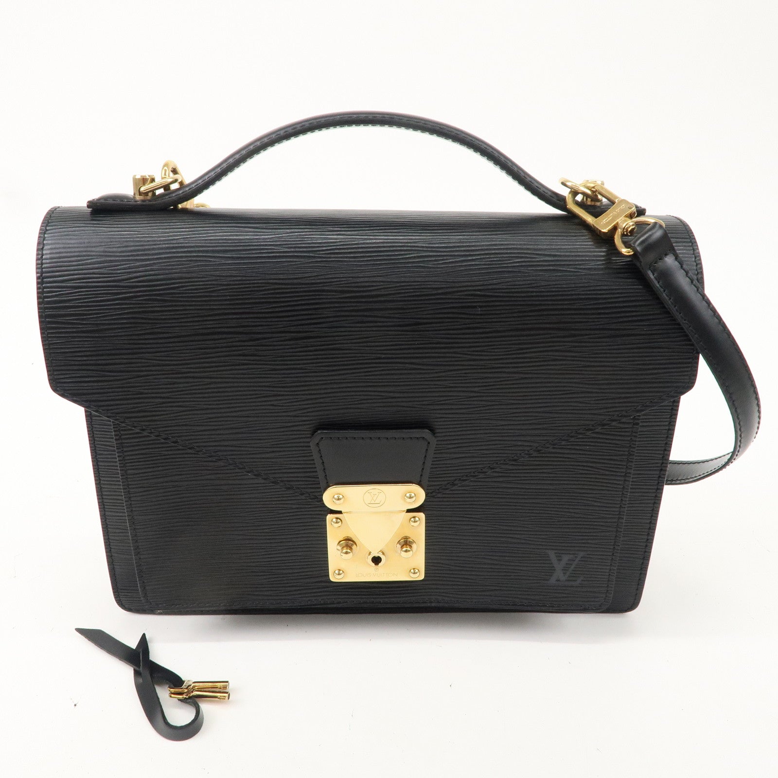 Louis Vuitton Epi Monceau Hand Bag Black Noir M52792