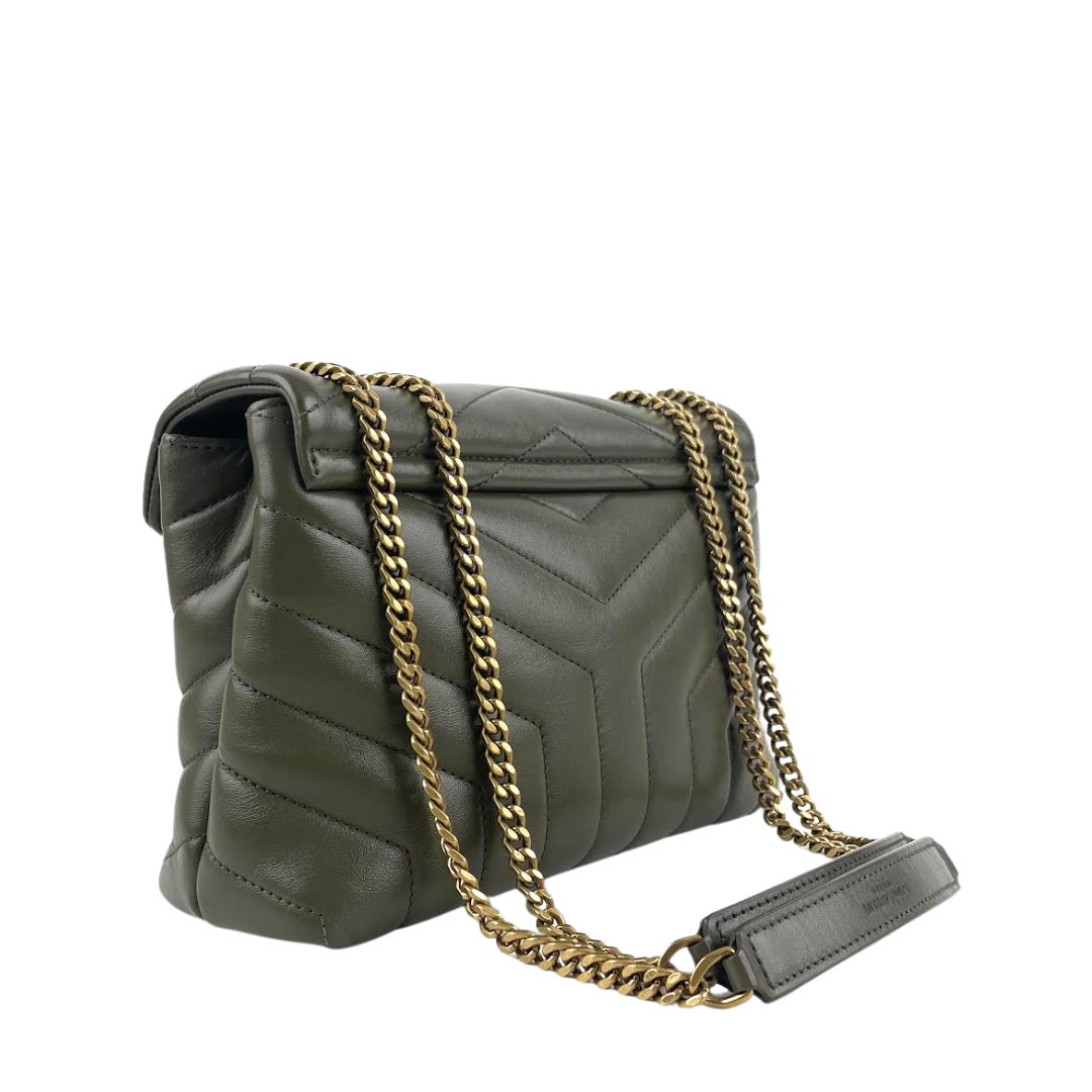 SAINT LAURENT Lou Lou Small Khaki