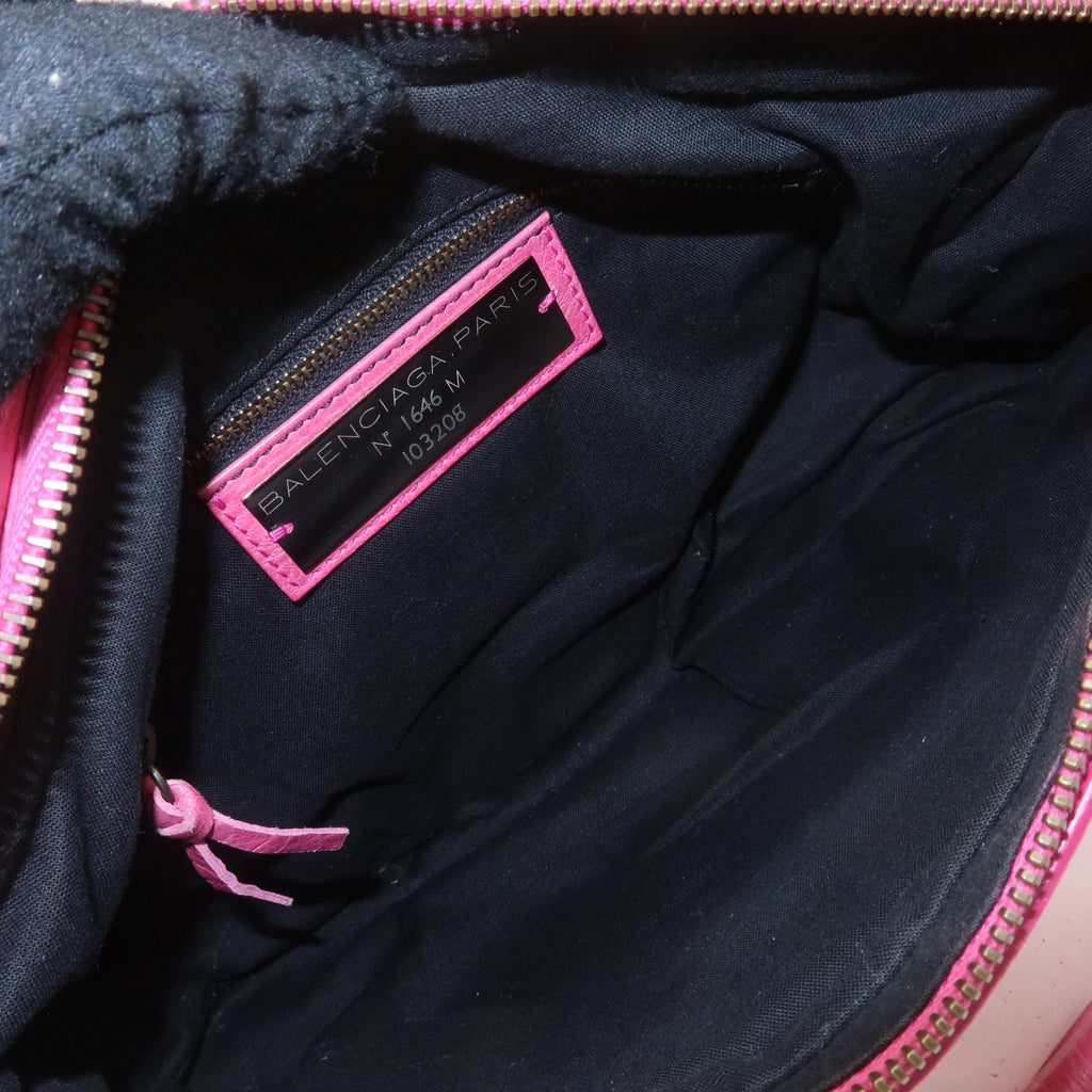 BALENCIAGA The First Leather 2Way Bag Hand Bag Pink 103208