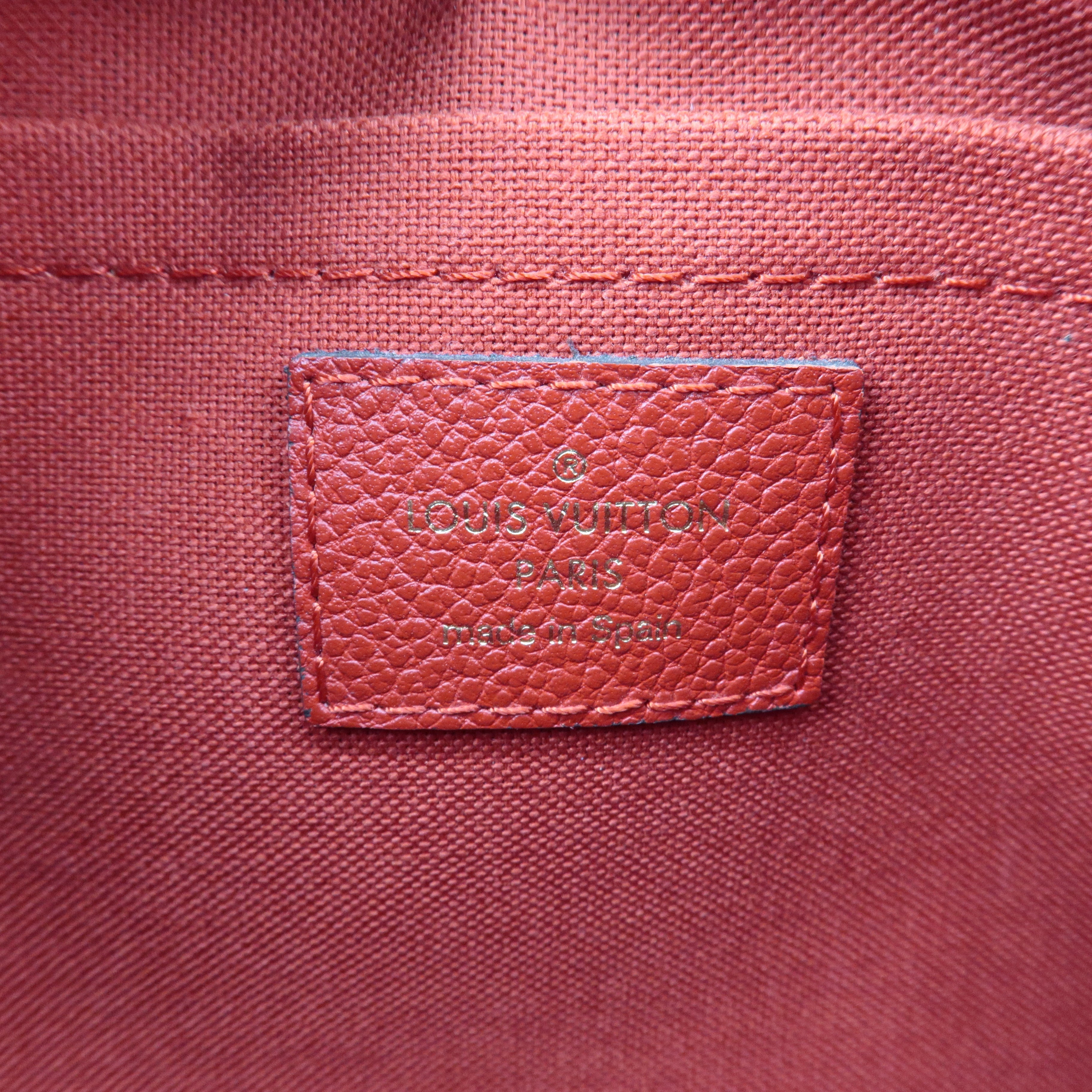 Louis Vuitton Monogram Pallas Clutch 2Way Bag Cerise M41638