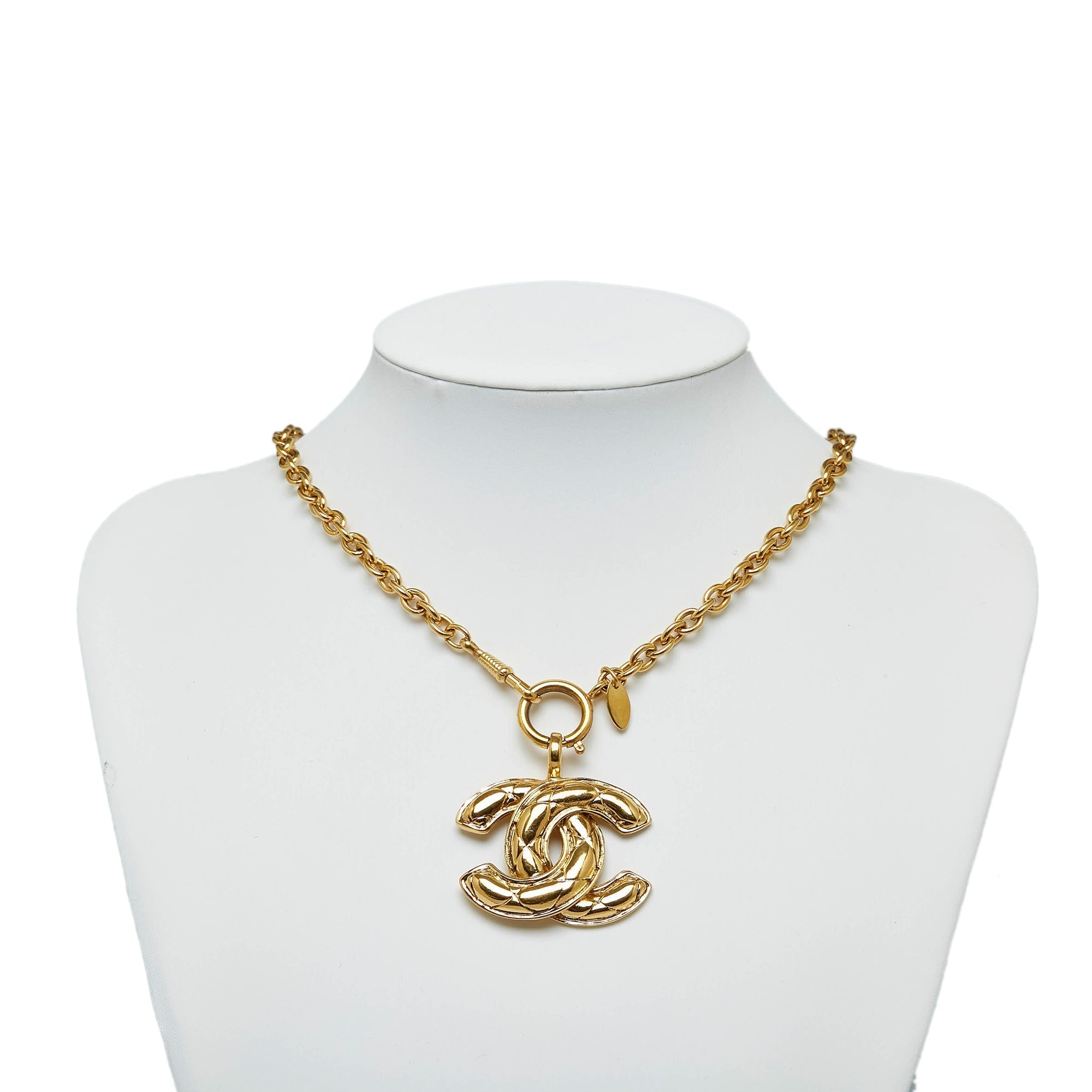 CHANEL CC Pendant Necklace Costume Necklace