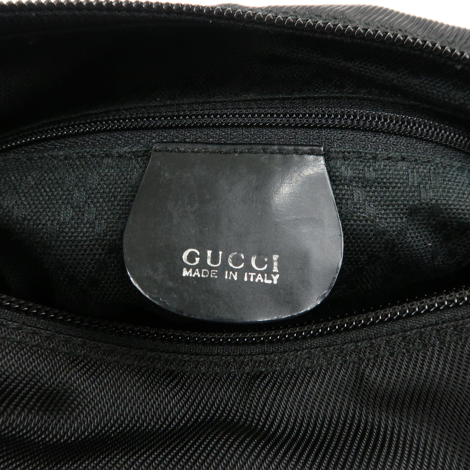 GUCCI Bamboo Nylon Leather 2WAY Bag Black 000・2404・0509