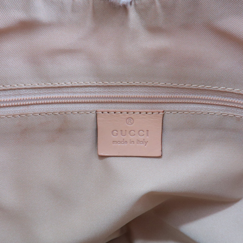 GUCCI GG Canvas Leather Shoulder Bag Hand Bag Pink 001繝ｻ3386