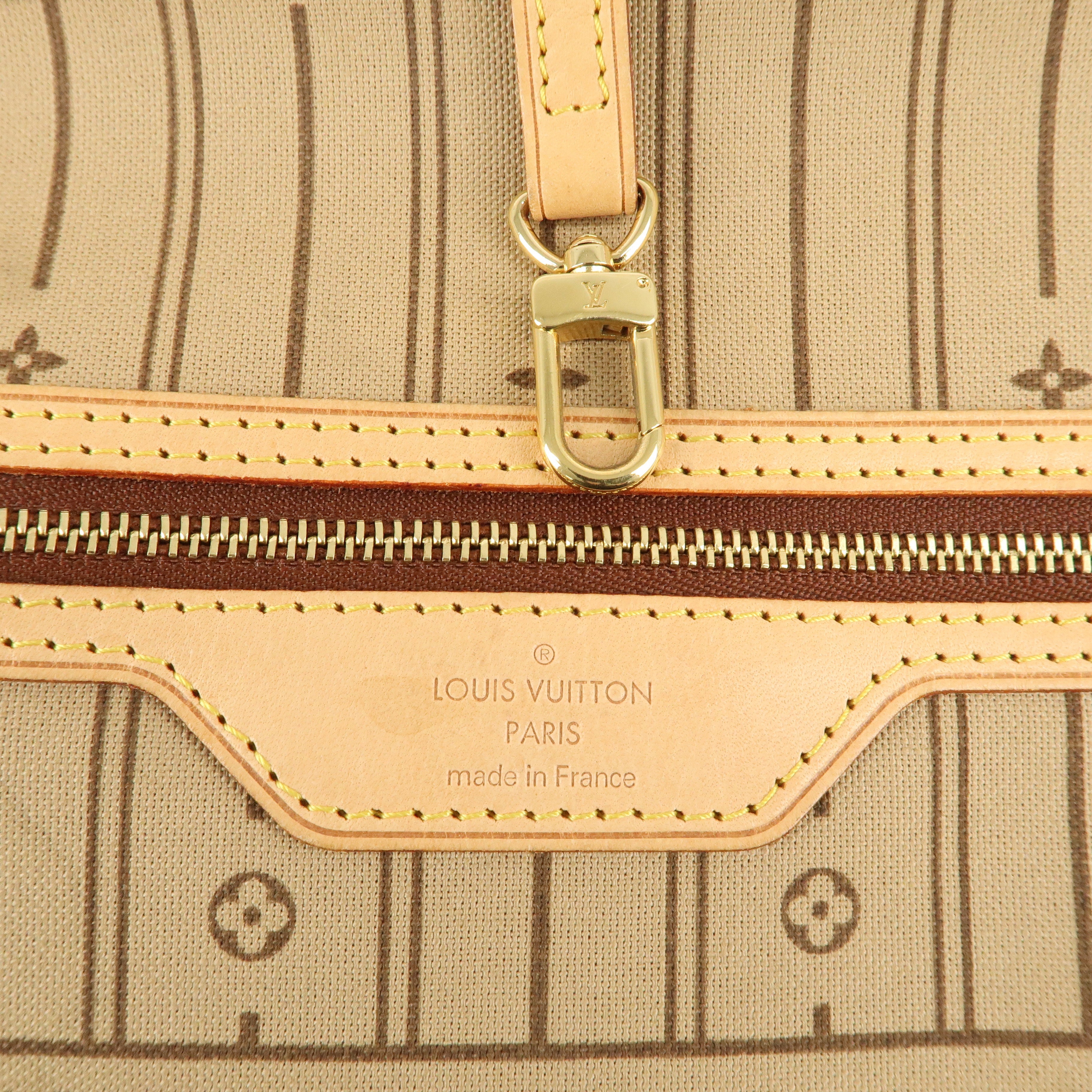 Louis Vuitton Monogram Neverfull MM Tote Bag Brown M40156