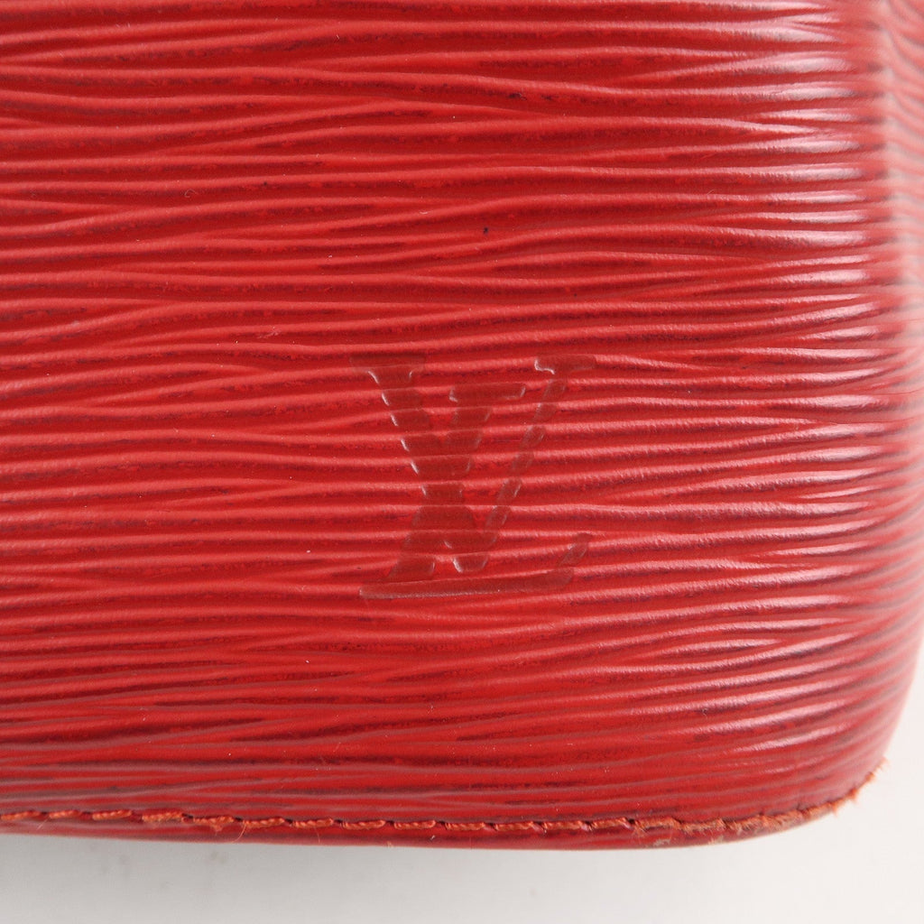 Louis Vuitton Epi Petit Noe Shoulder Bag Noir Castilian Red M44172