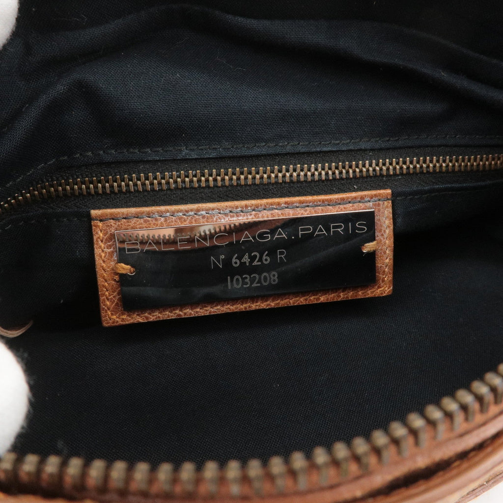 BALENCIAGA The First Leather 2Way Bag Hand Bag Brown 103208