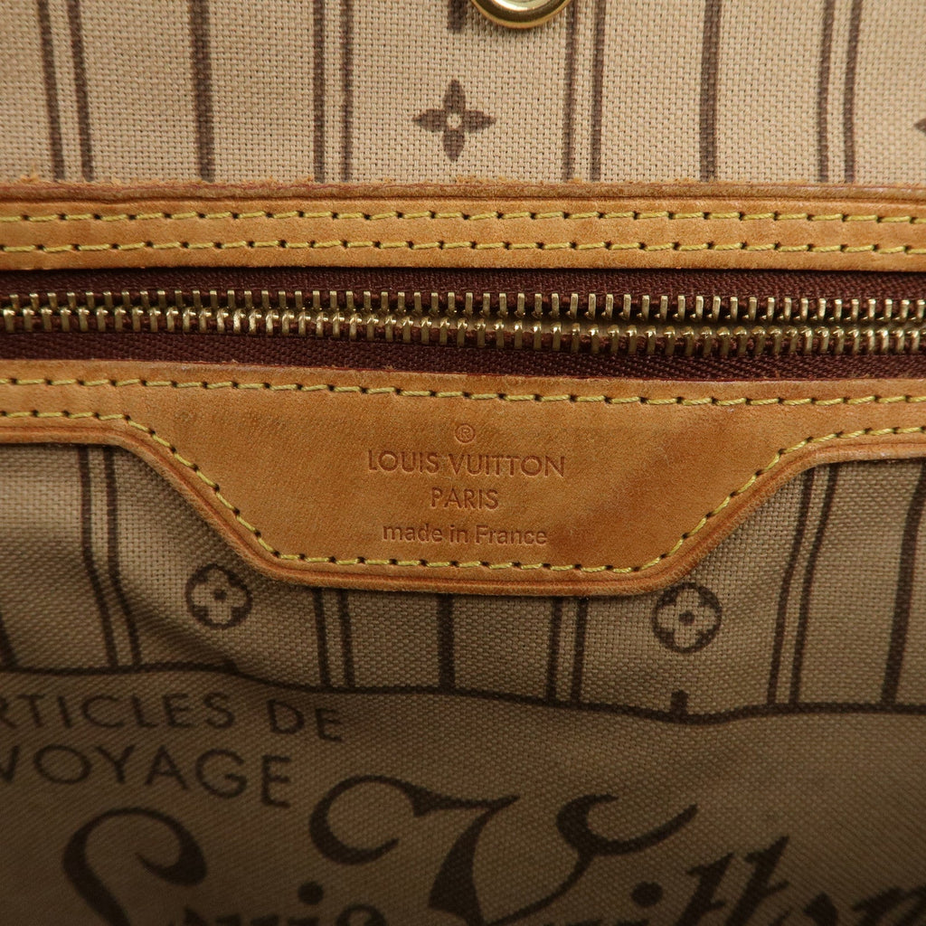 Louis Vuitton Monogram Neverfull MM Tote Bag Brown M40156