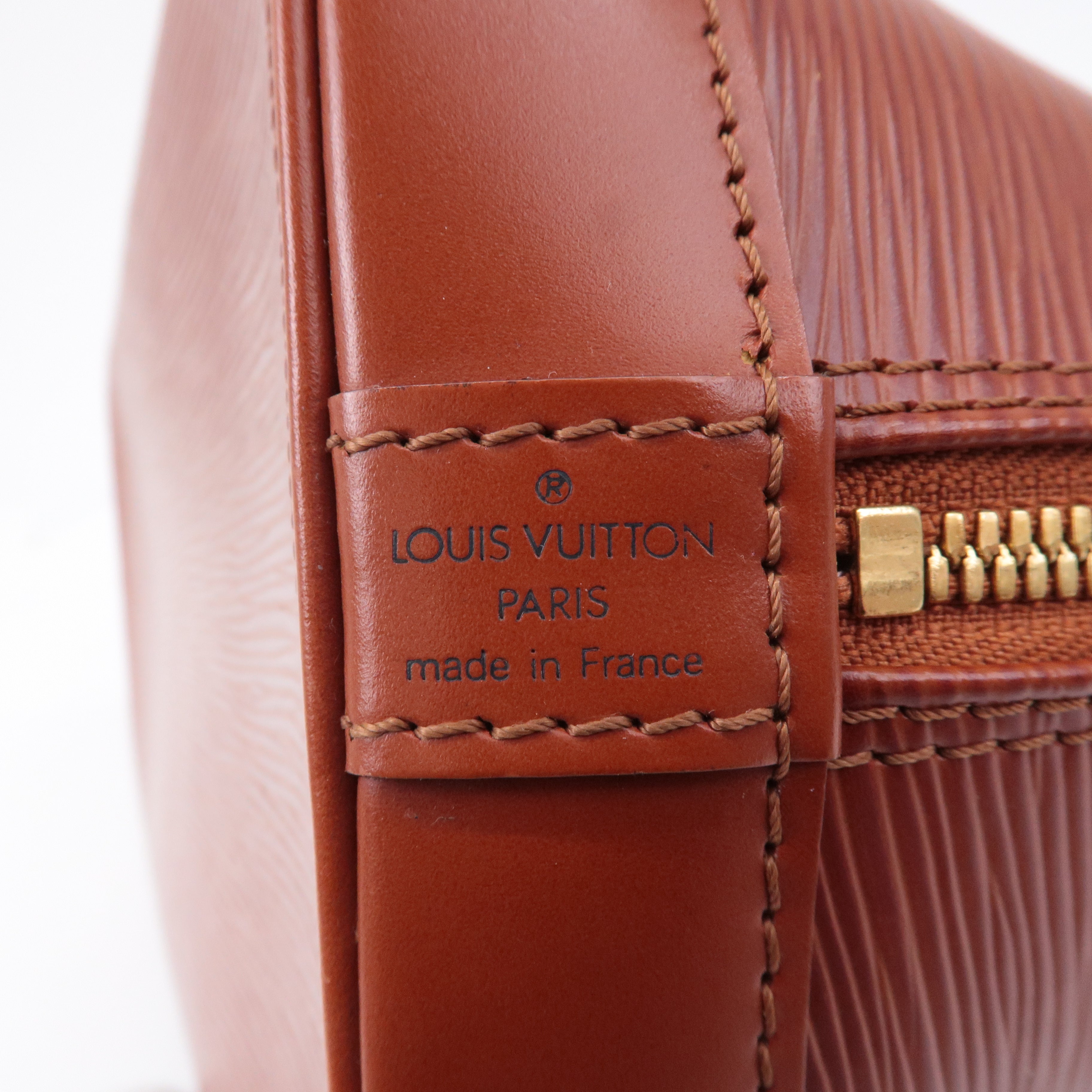 Louis Vuitton Epi Alma 2Way Bag Hand Bag Kenya Brown M52143