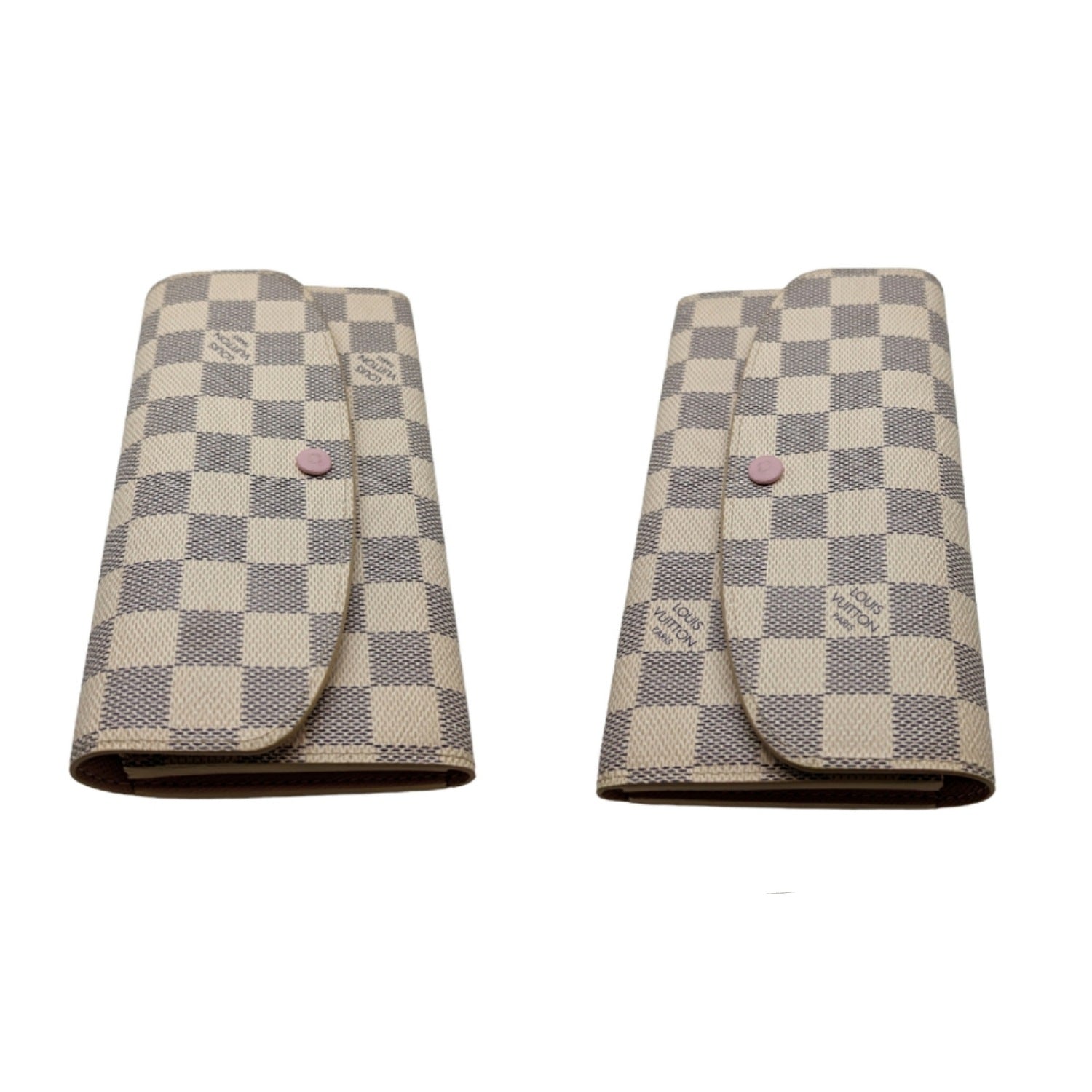 Louis Vuitton Damier Azur Emilie Wallet Rose Ballerine