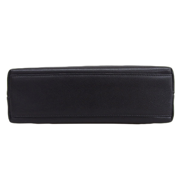 CHANEL Around 1998 Made Caviar Skin Turn-Lock Handle Bag Black