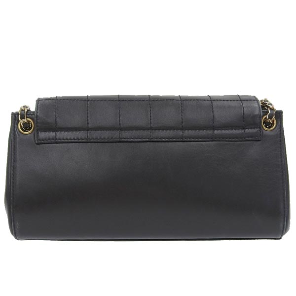 CHANEL Around 2001 Made Chocolate Bar 2.55 Chain Bag Black