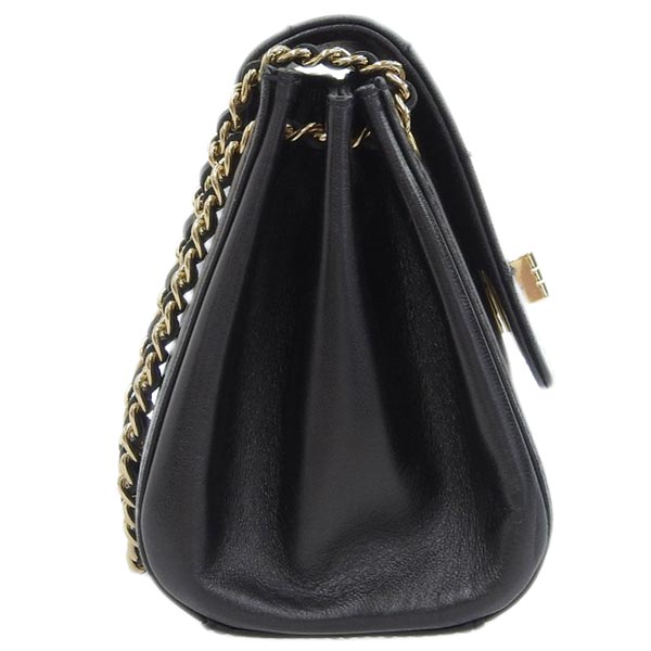 CHANEL Around 2001 Made Chocolate Bar 2.55 Chain Bag Black