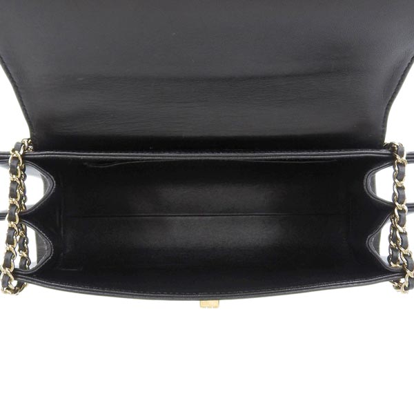 CHANEL Around 2001 Made Chocolate Bar 2.55 Chain Bag Black
