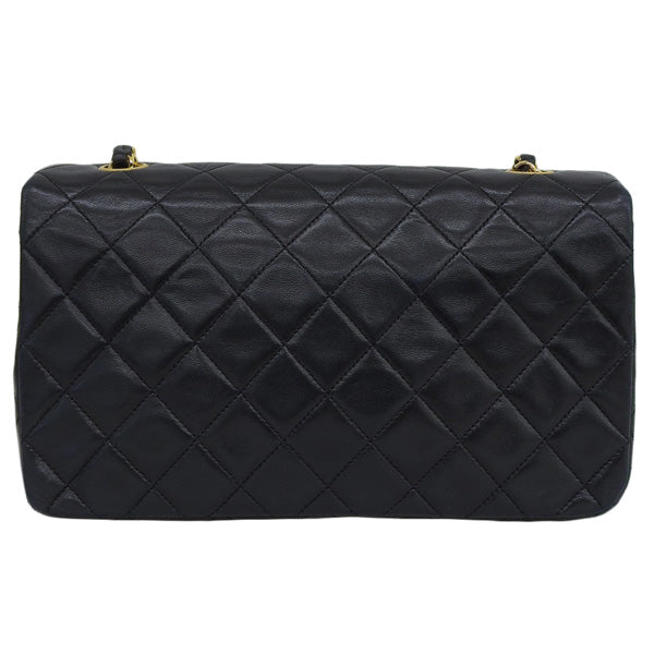 CHANEL Around 1990 Made Full Flap Chain Bag 23Cm Black