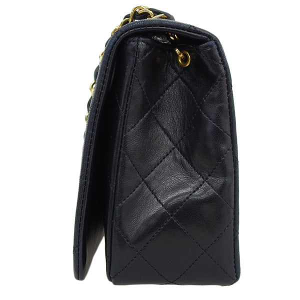 CHANEL Around 1990 Made Full Flap Chain Bag 23Cm Black