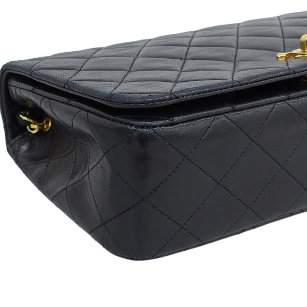 CHANEL Around 1990 Made Full Flap Chain Bag 23Cm Black