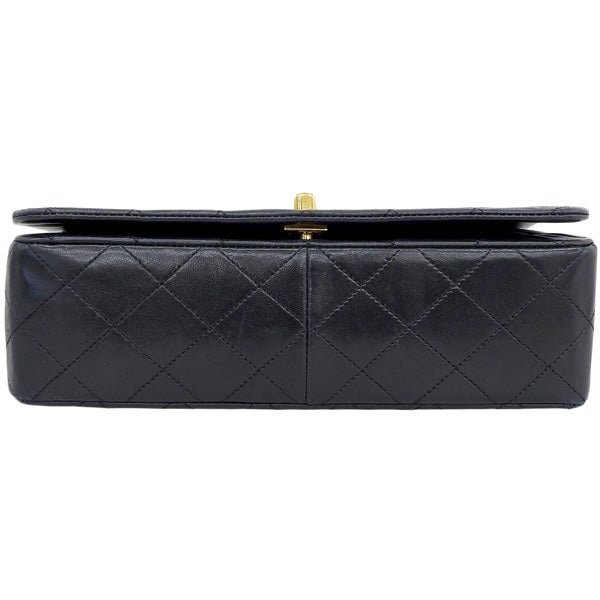 CHANEL Around 1990 Made Full Flap Chain Bag 23Cm Black
