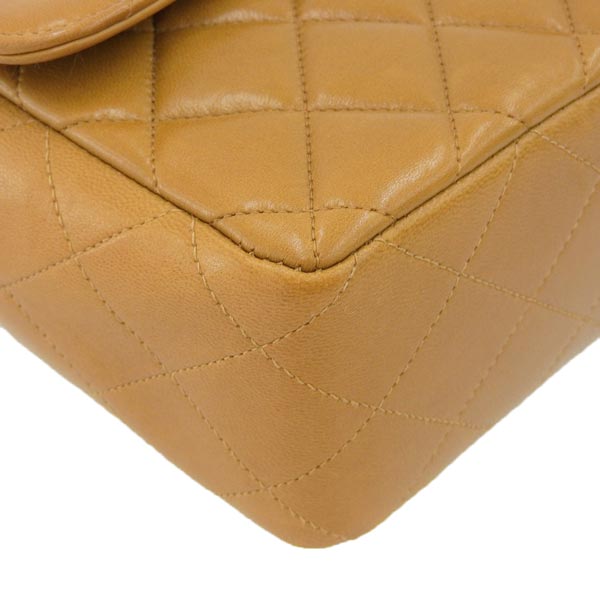 CHANEL Around 1995 Made Tortoiseshell Classic Flap Chain Bag 25Cm Camel