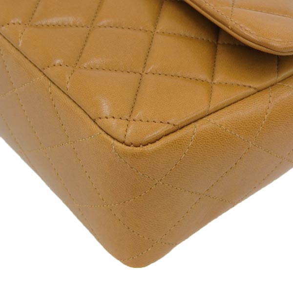 CHANEL Around 1995 Made Tortoiseshell Classic Flap Chain Bag 25Cm Camel
