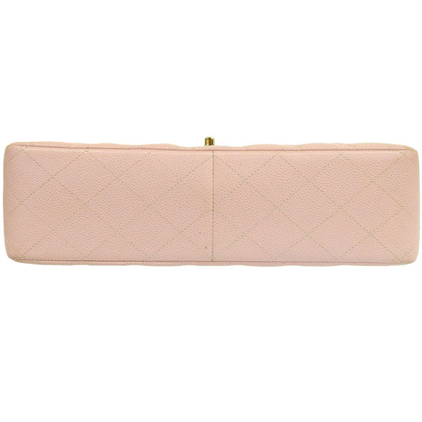 CHANEL Around 2001 Made Classic Flap Chain Bag Jumbo Baby Pink