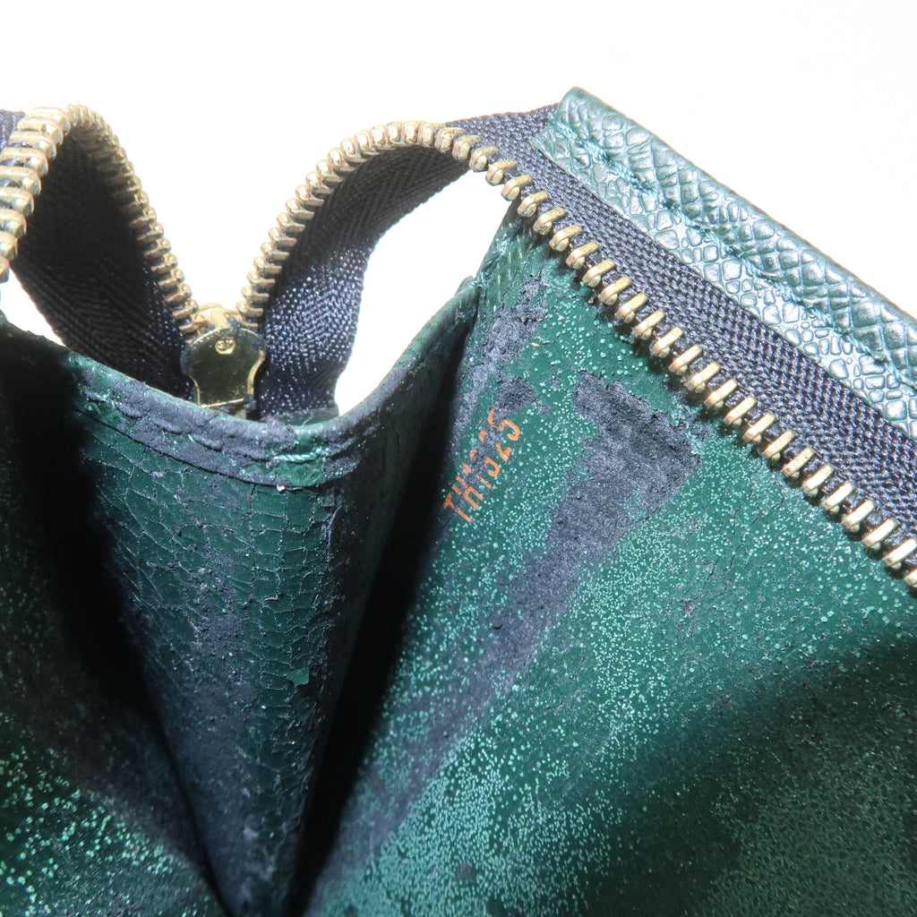Louis Vuitton Epi Taiga Set of 2 Cluch Bag Green Black M52522