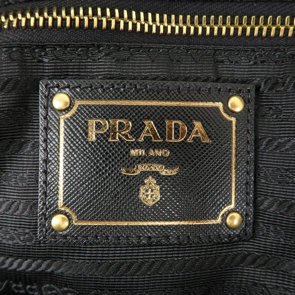 PRADA Logo Nylon Leather 2WAY Bag Shoulder Bag Black