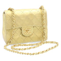 CHANEL Matelasse Chain Flap Shoulder Bag Leather Gold CC  25305A