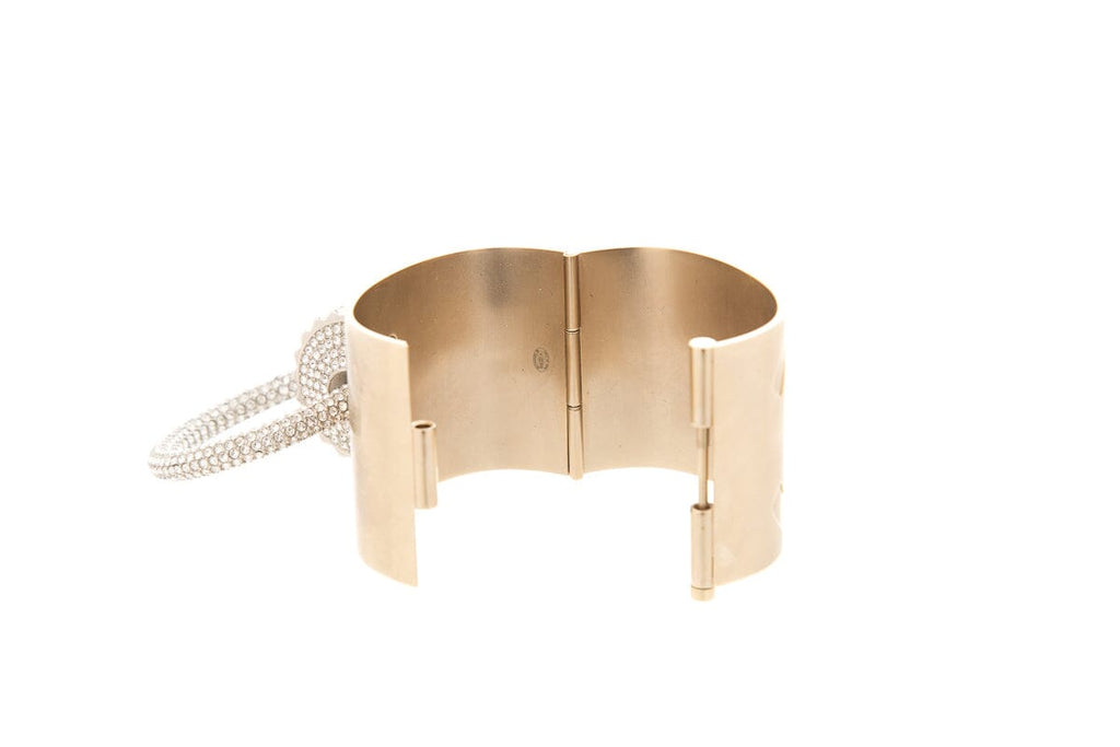 Chanel 2016 Shanghai Collection Gold & Crystal Knocker Bracelet