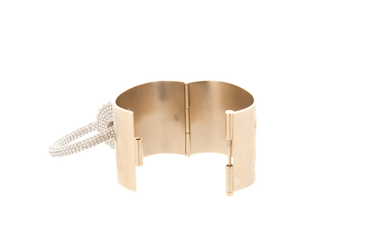 Chanel 2016 Shanghai Collection Gold & Crystal Knocker Bracelet