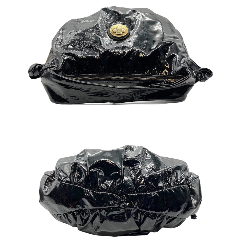 Gucci Black Patent Hysteria Handbag