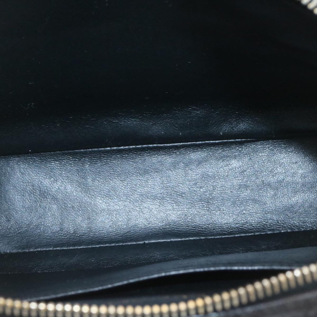 CHANEL Lamb Skin Matelasse Chain Shoulder Bag Black Gold CC  26128A