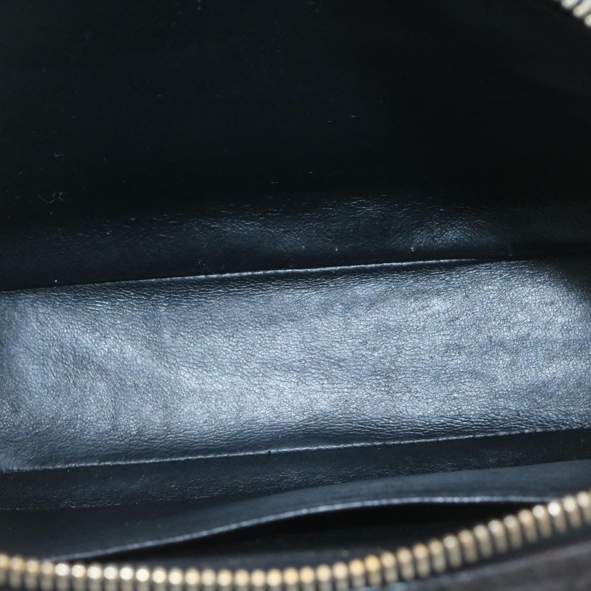 CHANEL Lamb Skin Matelasse Chain Shoulder Bag Black Gold CC  26128A