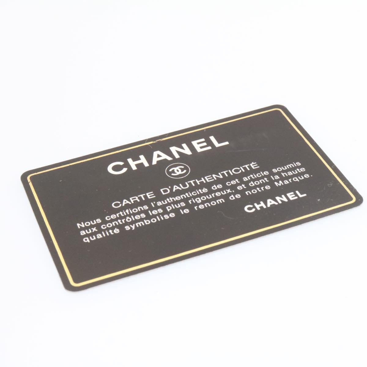 CHANEL Lamb Skin Matelasse Chain Shoulder Bag Black Gold CC  26128A