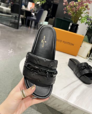 louis vuitton Jumbo Flatform Mule Black For Women LV
