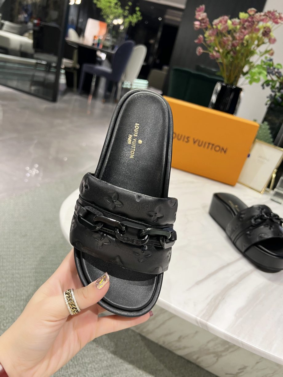 louis vuitton Jumbo Flatform Mule Black For Women LV