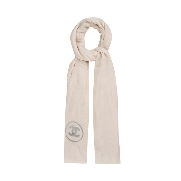CHANEL Glitter Logo Shawl